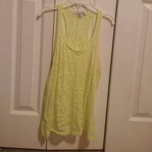 Yellow animal printed tank top