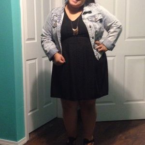 Acid wash denim jacket