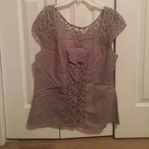 Gray lace top