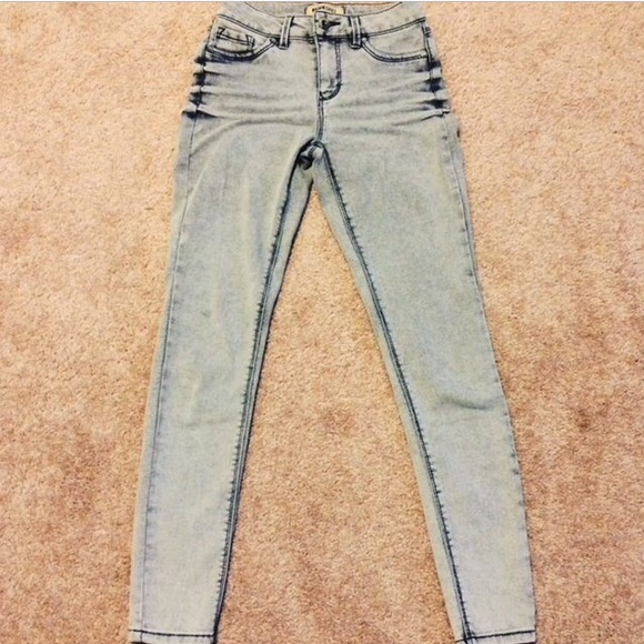 Acid washed stretch high waist skinny jeans size 0