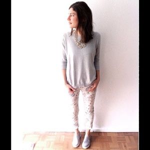 Zara pastel floral jeans, perfect for summer!!