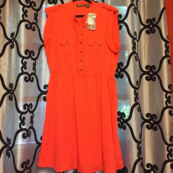 Orange plus size dress👗