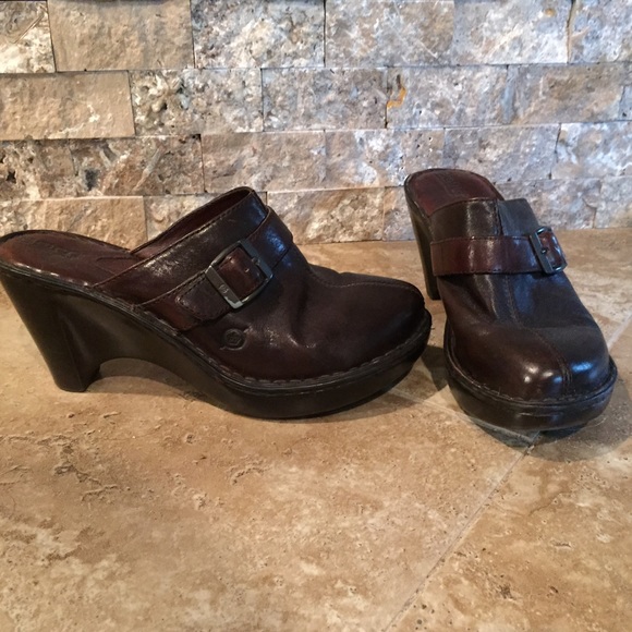Gorgeous Born Leather Mules!