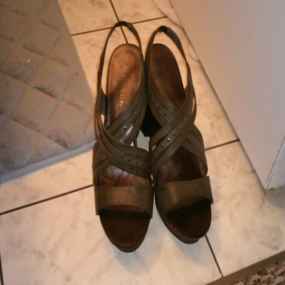 Wedges. Black. Barely worn. Bought at Belk