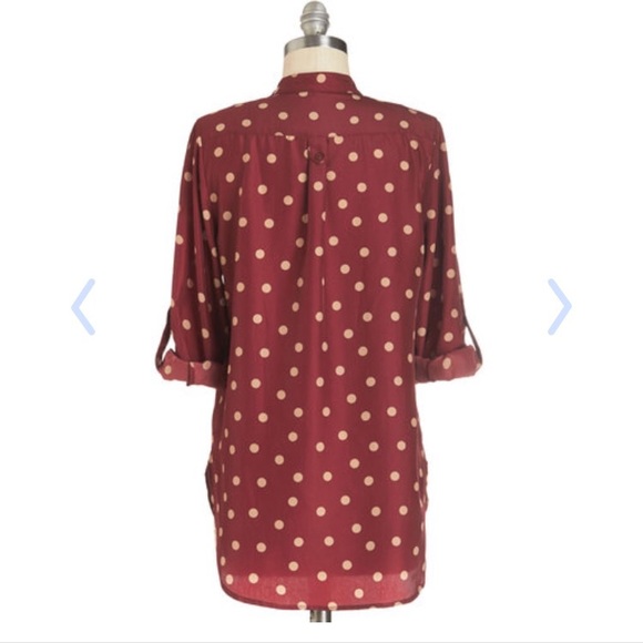 ModCloth Tops - ModCloth Fun2Fun polka dot satin tunic Medium ModCloth Tops - ModCloth Fun2Fun polka dot satin tunic Medium