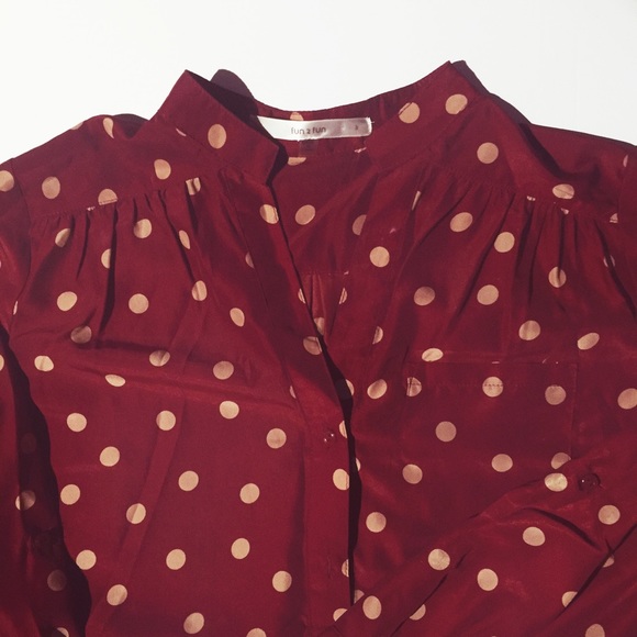 ModCloth Tops - ModCloth Fun2Fun polka dot satin tunic Medium ModCloth Tops - ModCloth Fun2Fun polka dot satin tunic Medium