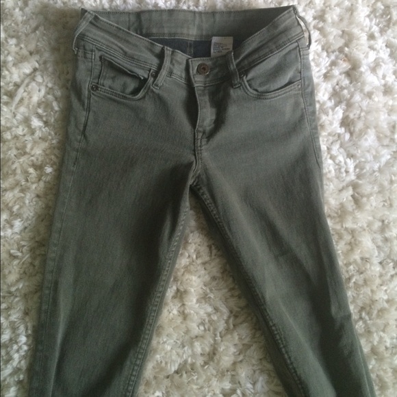 H&M Forest Green Skinny Jeans