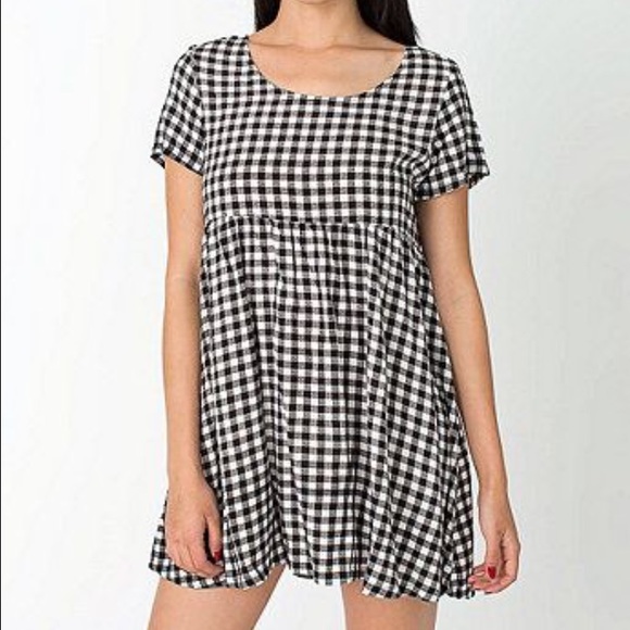 American Apparel Gingham Babydoll dress