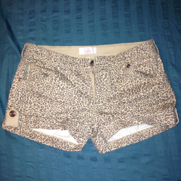 Leopard print shorts