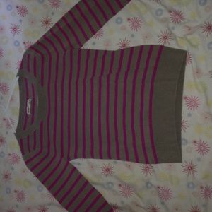 Old Navy Pink Brown Striped Sweater