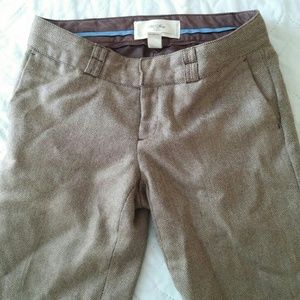 Herringbone wool dress pants