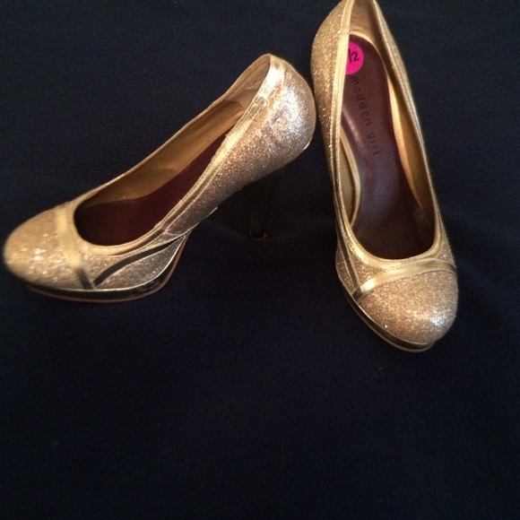 Gold Madden Girl size 8.5 heels