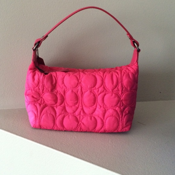 Hot pink coach purse