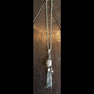Metal tassel necklace