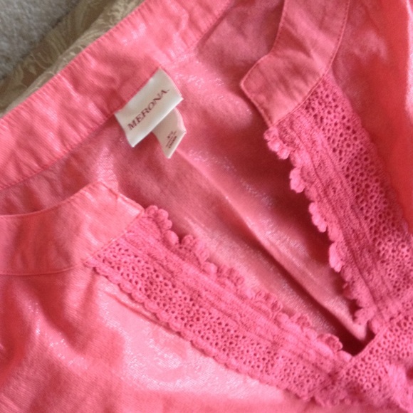 Pink shimmery top