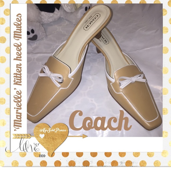 Coach 'Marielle' kitten heel Mules