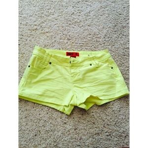 Neon yellow shorts