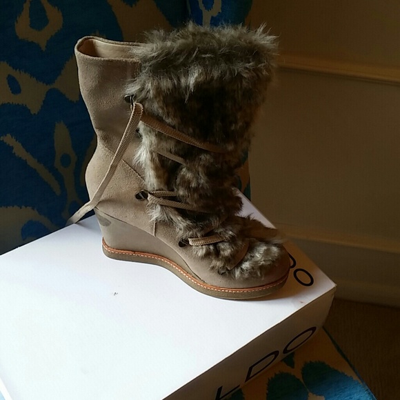 Fur Wedge Boot
