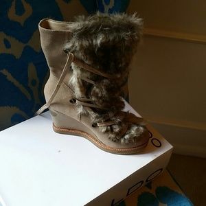 Fur Wedge Boot