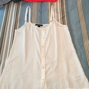 Loose fitting button up tank top