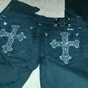 Miss me's black straight leg