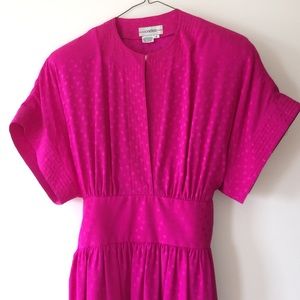 Vintage pink silk dress