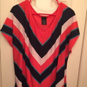 Chevron print top