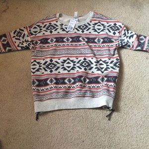 Forever 21 tribal crew neck