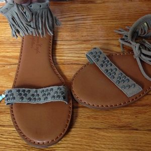 American Eagle Fringe Ankle sandals. Size 9