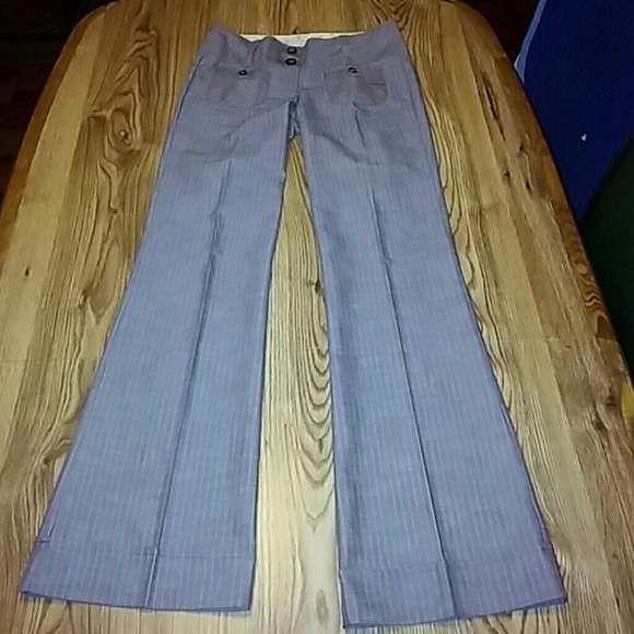Charlotte Russe Brown Pinstripe Dress Pants -Size5