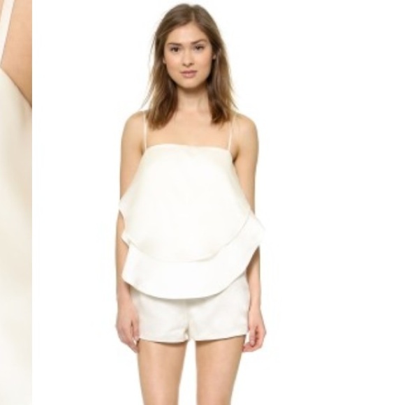 Keepsake Follow the Sun White Silk Romper size S