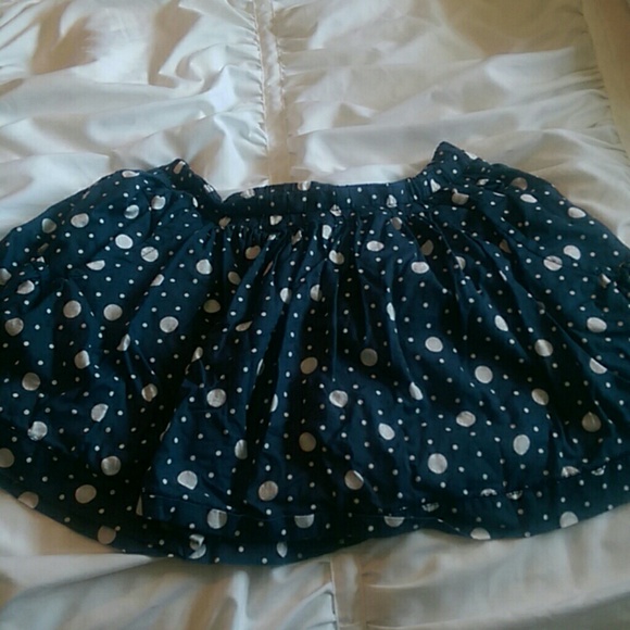 Navy blue polka dot skirt