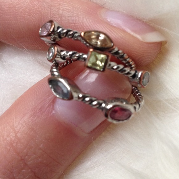 set of 3 silver stacking rings - Picture 3 of 4
