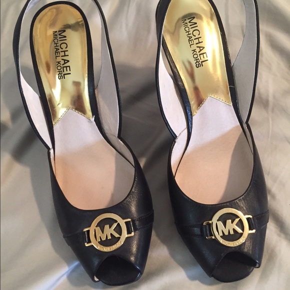 Michael Kors black wedge heel