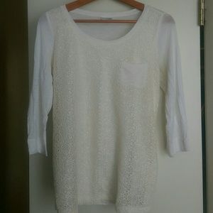 Ivory maternity 3/4 sleeve shirt sz. M