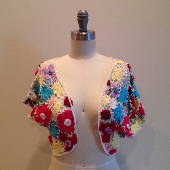 Adorable Crochet Shrug. Free People.