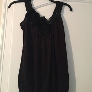 Black embellished top