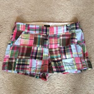 J Crew madras shorts