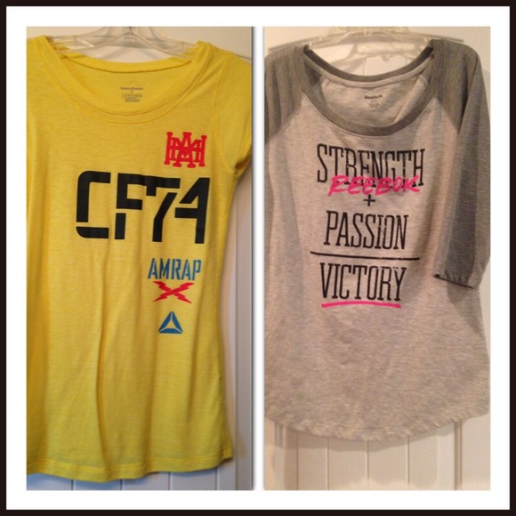 2 great reebok work out shirts