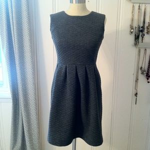 LOFT Diamond Quilted Grey Dress