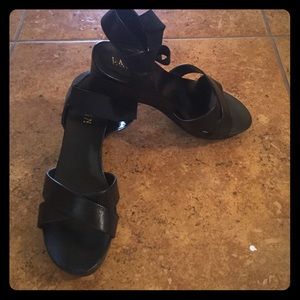 Ralph Lauren black wedges.