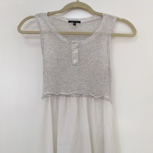 New without tag gray & white top
