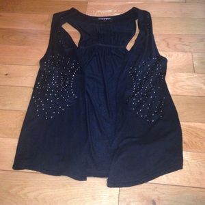 Black studded vest