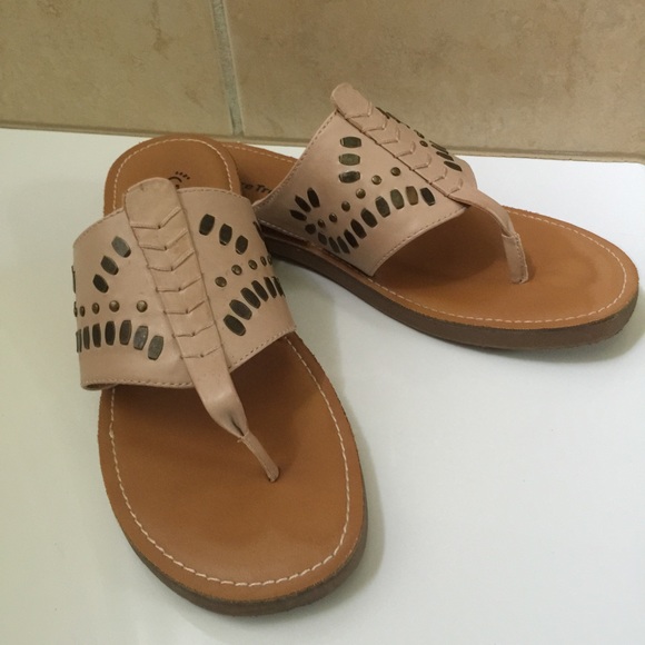 leather Bare Trap sandals