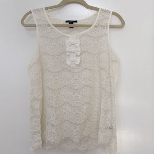 Never Worn Off White Lacey Top