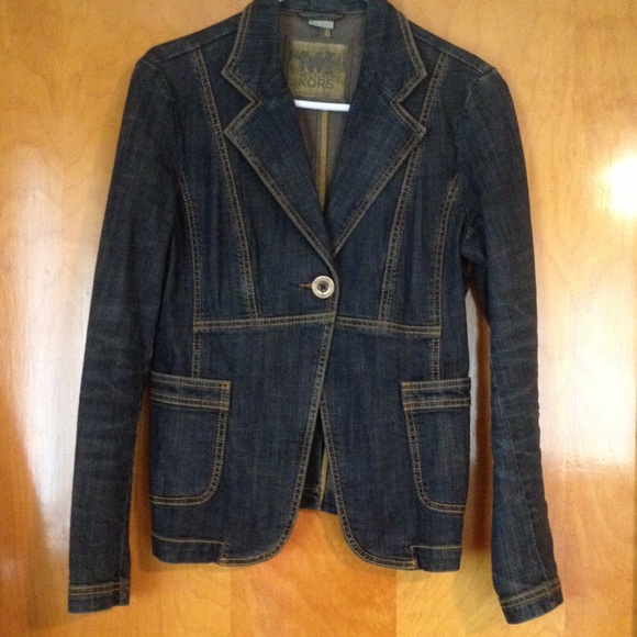Micheal Kors denim jacket worn once sz 8