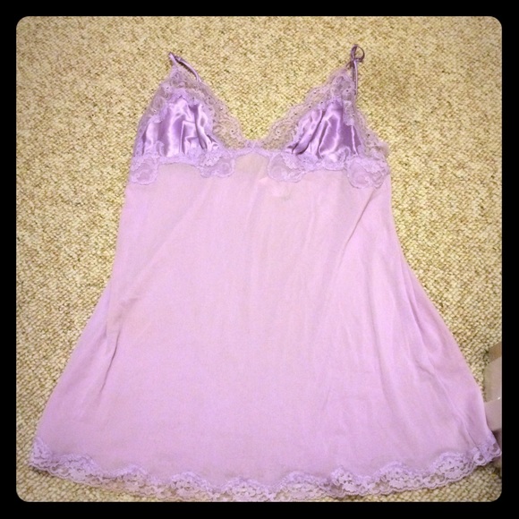 Purple satin nightie sz med Victoria's Secret