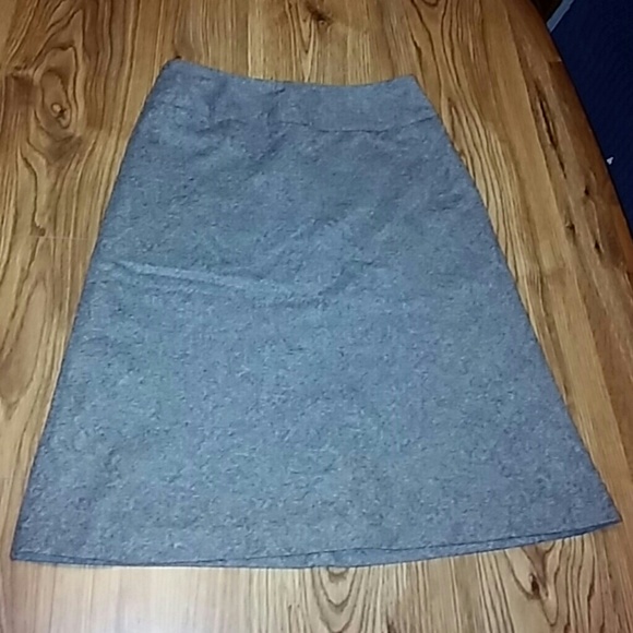 Gray Wool Blend Skirt