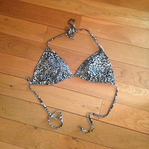 Leopard bikini top