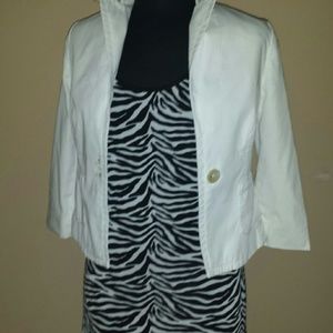 Fun zebra maxi and white safari jacket